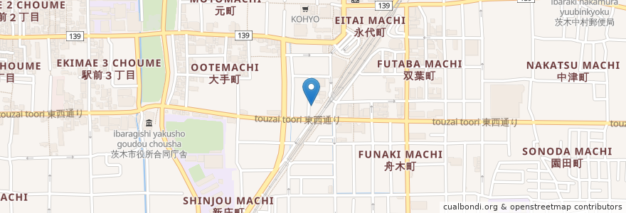 Mapa de ubicacion de 季ごころ 廣 en Japan, Osaka Prefecture, Ibaraki.