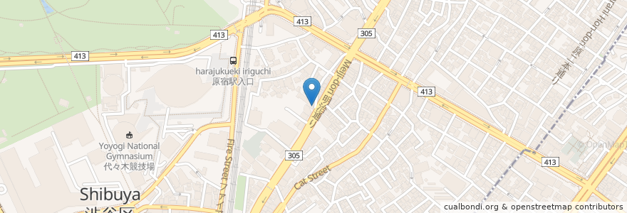 Mapa de ubicacion de 大戸屋 en Giappone, Tokyo, Shibuya.
