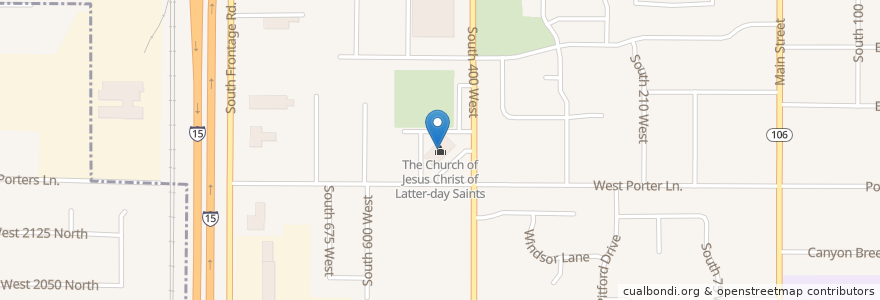 Mapa de ubicacion de The Church of Jesus Christ of Latter-day Saints en Verenigde Staten, Utah, Davis County, Centerville.