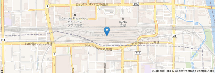Mapa de ubicacion de SPICY MASARA en Jepun, 京都府, 京都市, 下京区.