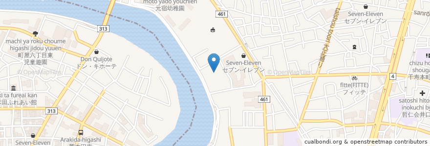 Mapa de ubicacion de 7号館 en Japão, Tóquio, 足立区.