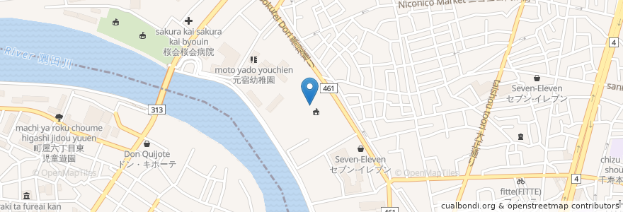 Mapa de ubicacion de 6号館（さくら寮） en Japon, Tokyo, 足立区.