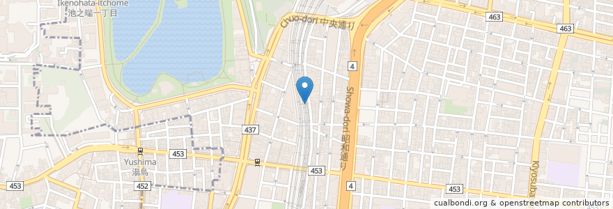 Mapa de ubicacion de インド料理AGRA en Giappone, Tokyo, 台東区.