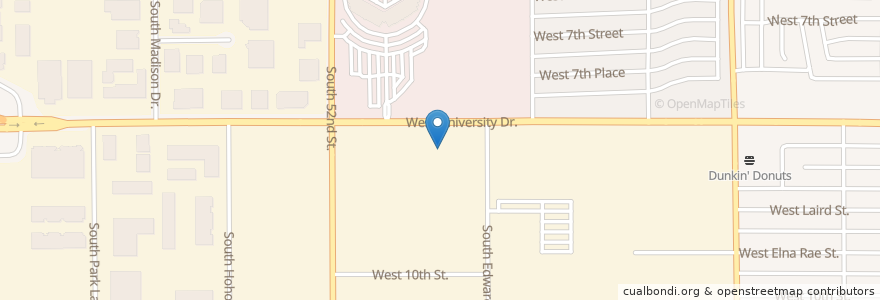 Mapa de ubicacion de Yvonne's Cafe & Catering en États-Unis D'Amérique, Arizona, Maricopa County, Tempe.