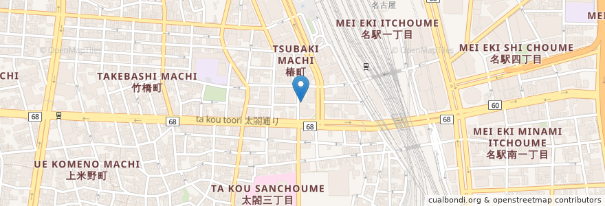 Mapa de ubicacion de 千里馬 en 日本, 愛知県, 名古屋市, 中村区.
