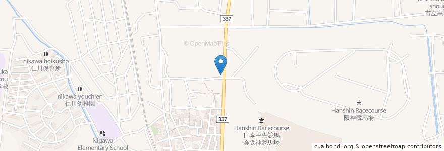 Mapa de ubicacion de マクドナルド en 日本, 兵庫県, 宝塚市.