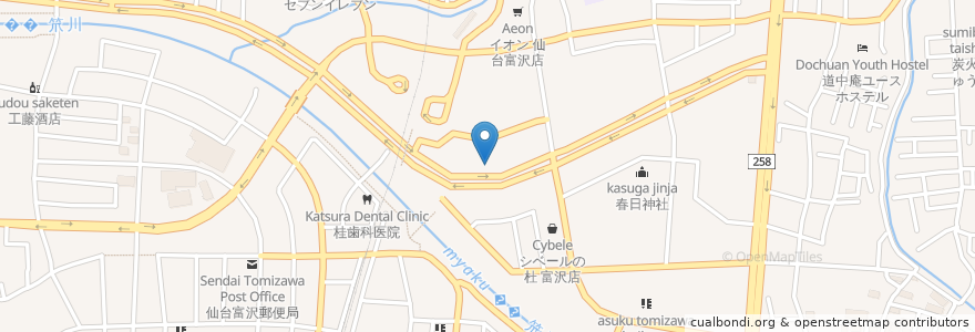 Mapa de ubicacion de Fika Cafe.art en Jepun, 宮城県, 仙台市, 太白区.