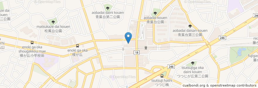 Mapa de ubicacion de カラオケ JOYSOUND en 일본, 가나가와현, 요코하마시, 青葉区.