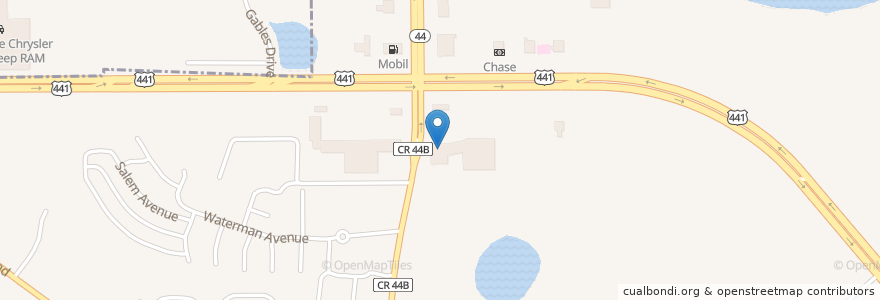 Mapa de ubicacion de Walgreens en Vereinigte Staaten Von Amerika, Florida, Lake County, Mount Dora.