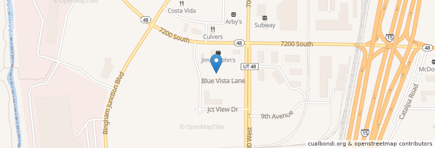 Mapa de ubicacion de Trolley Wing Co en Amerika Syarikat, Utah, Salt Lake County, Midvale.