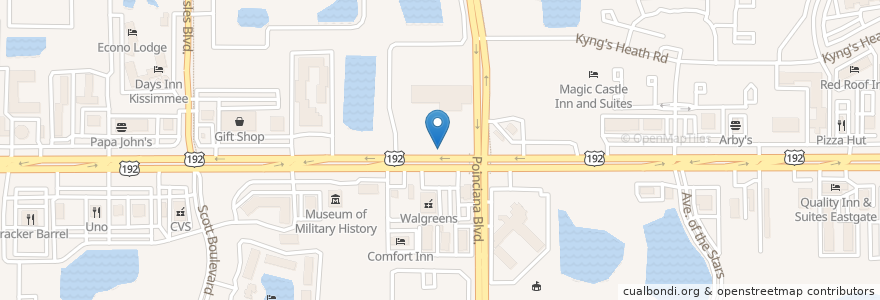 Mapa de ubicacion de Peghorn Station en Stati Uniti D'America, Florida, Osceola County.