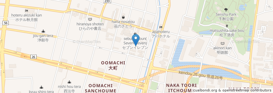 Mapa de ubicacion de 和食すがわら en Япония, Акита, 秋田市.