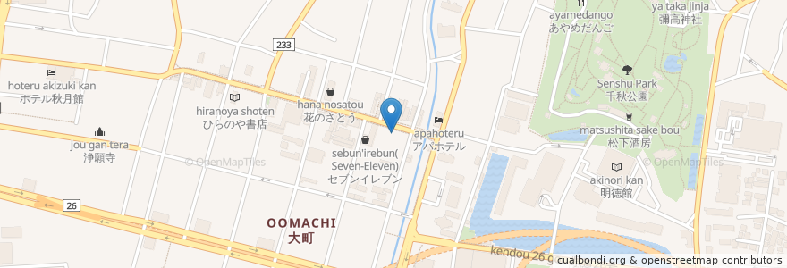 Mapa de ubicacion de 大町市内科外科クリニック en اليابان, أكيتا, 秋田市.