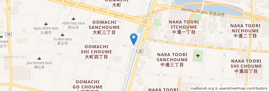 Mapa de ubicacion de 横田屋まさ en Jepun, 秋田県, 秋田市.