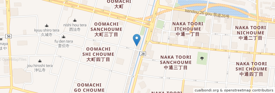 Mapa de ubicacion de 秋田乃瀧 en 日本, 秋田県, 秋田市.