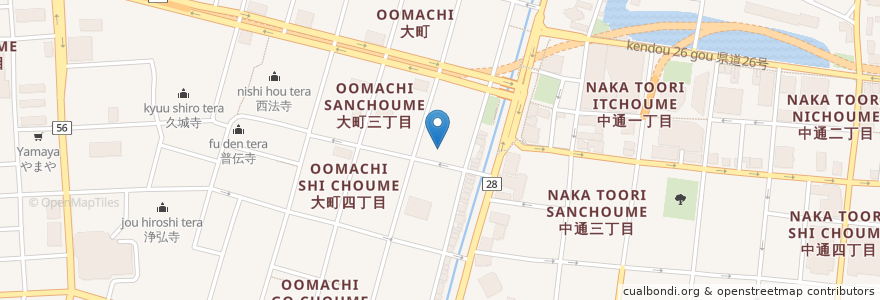Mapa de ubicacion de 一の酉 秋田川反店 en 日本, 秋田県, 秋田市.