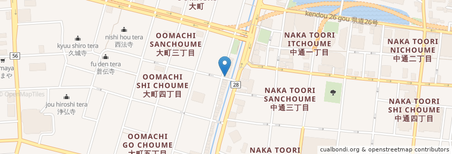Mapa de ubicacion de 横田屋 en Japonya, 秋田県, 秋田市.