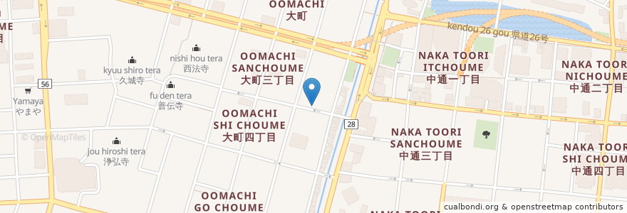 Mapa de ubicacion de しちりん家 川反店 en Japão, 秋田県, 秋田市.