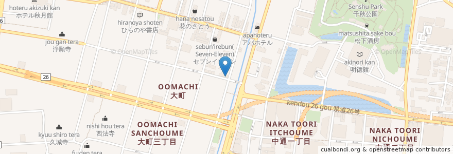 Mapa de ubicacion de 日本酒 はざど en Japão, 秋田県, 秋田市.