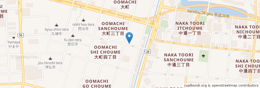 Mapa de ubicacion de 珈琲とカレーとケーキ キトキト en Japan, 秋田県, 秋田市.