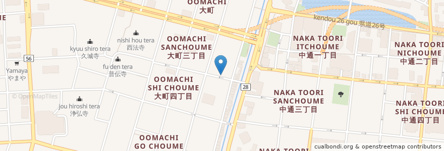 Mapa de ubicacion de 魚バル Toshichang en Japón, Prefectura De Akita, 秋田市.