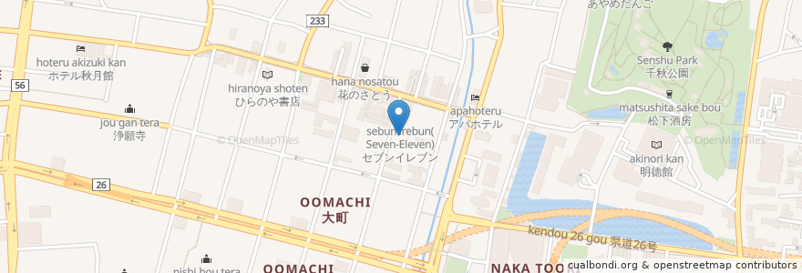 Mapa de ubicacion de ブラジル en 日本, 秋田県, 秋田市.