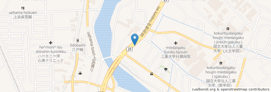 Mapa de ubicacion de Abuelitos en Giappone, Prefettura Di Mie, 津市.