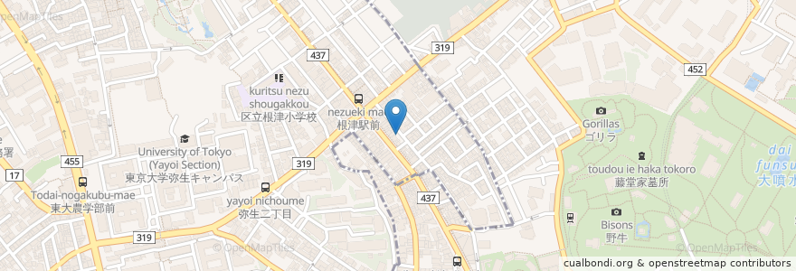 Mapa de ubicacion de がりばるでぃ en Jepun, 東京都.