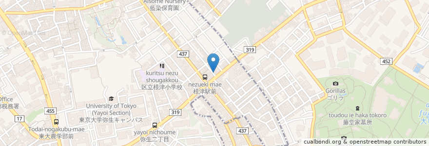Mapa de ubicacion de フレンディー en Japón, Tokio, Bunkyo.
