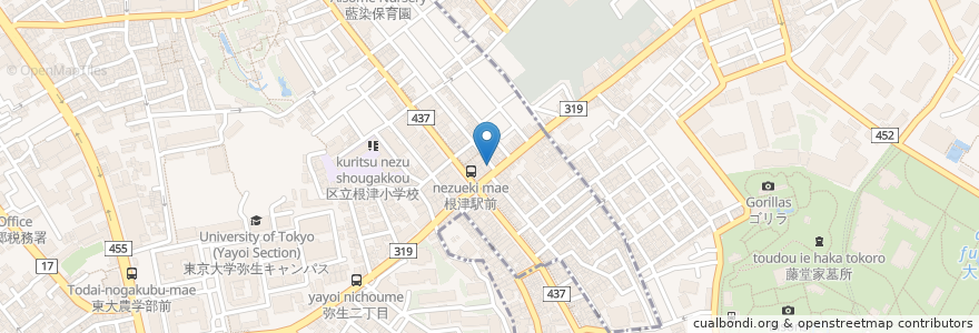 Mapa de ubicacion de BARクラウン en Jepun, 東京都, 文京区.