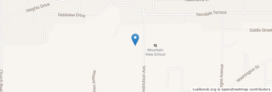Mapa de ubicacion de St Joseph Catholic Church en États-Unis D'Amérique, Washington, Whatcom County, Ferndale.