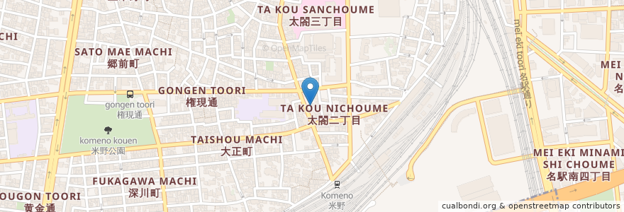Mapa de ubicacion de けあらーず en 日本, 愛知県, 名古屋市, 中村区.