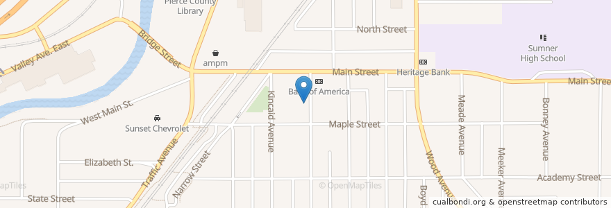 Mapa de ubicacion de Nicholson en Stati Uniti D'America, Washington, Pierce County, Sumner.