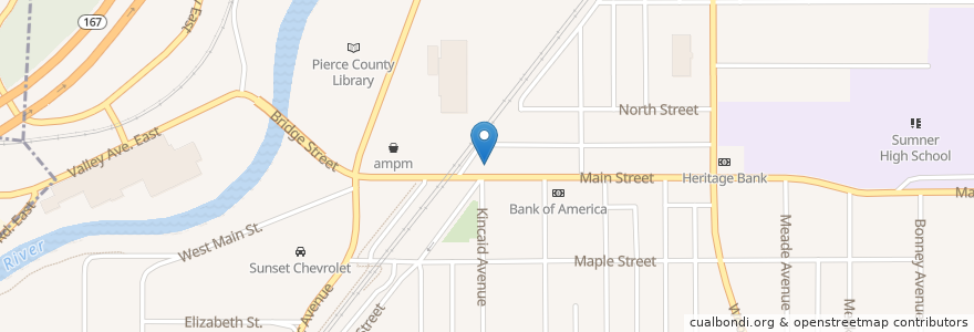 Mapa de ubicacion de Northwest Independent Church en Stati Uniti D'America, Washington, Pierce County, Sumner.