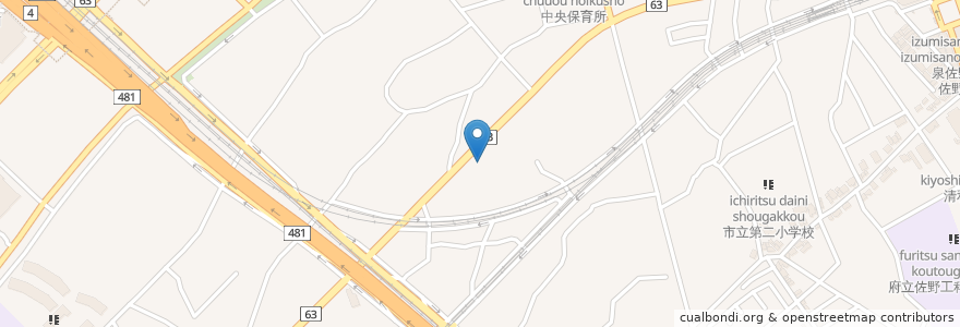 Mapa de ubicacion de 中華そば しんば en Japonya, 大阪府, 泉佐野市.