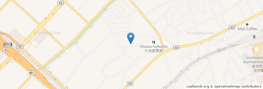 Mapa de ubicacion de たこ焼き とんちゃん en اليابان, أوساكا, 泉佐野市.