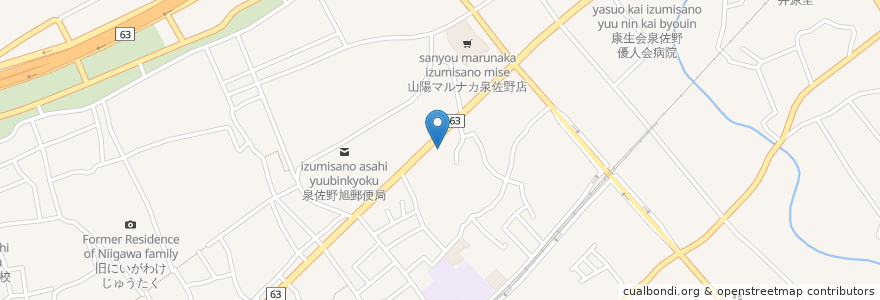 Mapa de ubicacion de ゼネラル石油 en 日本, 大阪府, 泉佐野市.