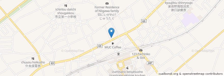 Mapa de ubicacion de サファル タージマハル en Jepun, 大阪府, 泉佐野市.
