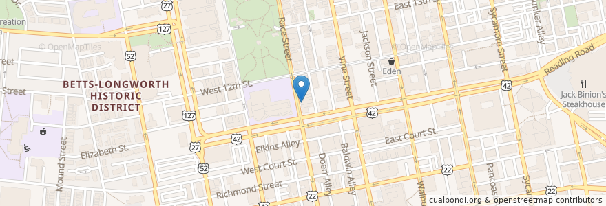 Mapa de ubicacion de Revolution Rotisserie & Bar en Stati Uniti D'America, Ohio, Contea Di Hamilton, Cincinnati.
