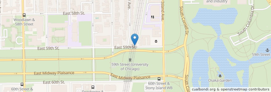 Mapa de ubicacion de Harper Ave & 59th St en Verenigde Staten, Illinois, Chicago.