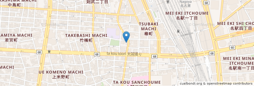 Mapa de ubicacion de Avanti en Japan, Aichi Prefecture, Nagoya, Nakamura Ward.
