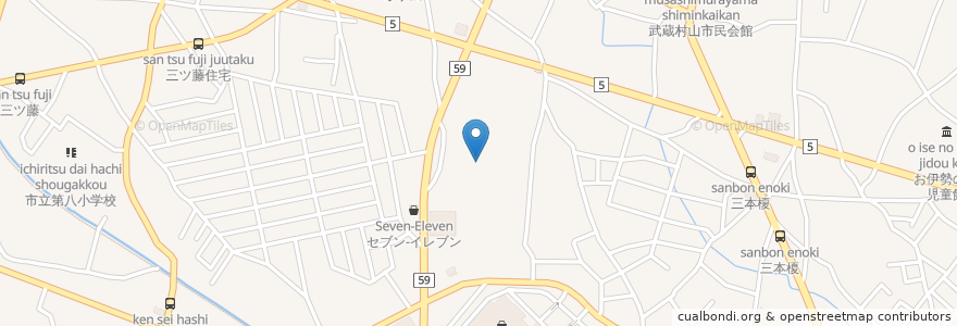 Mapa de ubicacion de Musashimurayama en Giappone, Tokyo, Musashimurayama.