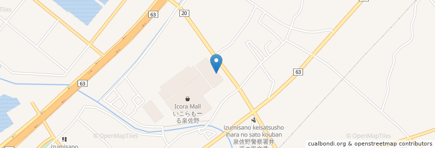 Mapa de ubicacion de 花満円 泉佐野店 en Japón, Prefectura De Osaka, 泉佐野市.