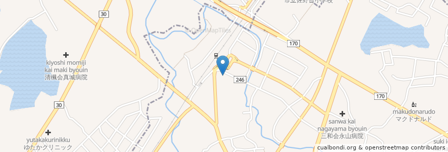 Mapa de ubicacion de 紀陽銀行 熊取支店 en 일본, 오사카부, 泉南郡, 泉佐野市, 熊取町.