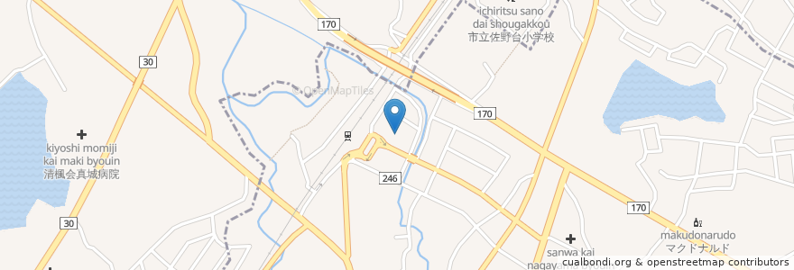 Mapa de ubicacion de きのくに信用金庫 熊取支店 en 日本, 大阪府, 泉南郡, 泉佐野市, 熊取町.
