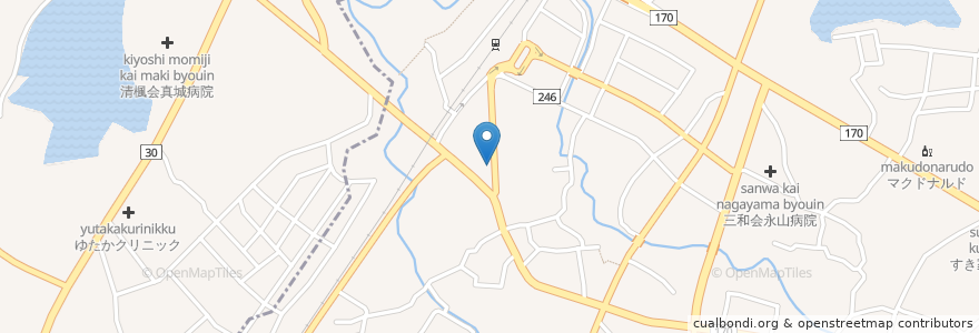Mapa de ubicacion de ビストロ・リュド・ラ・ガール en 日本, 大阪府, 泉南郡, 泉佐野市, 熊取町.