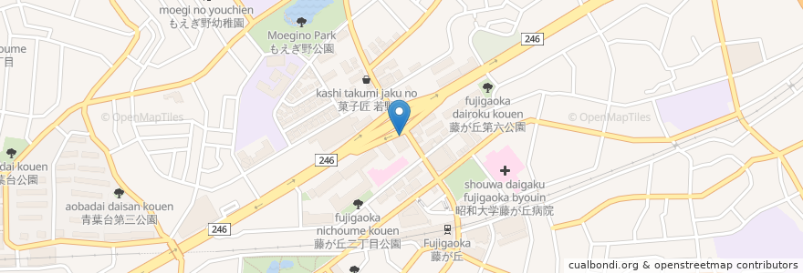 Mapa de ubicacion de 東進衛星予備校横浜藤が丘校 en Japonya, 神奈川県, 横浜市, 青葉区.
