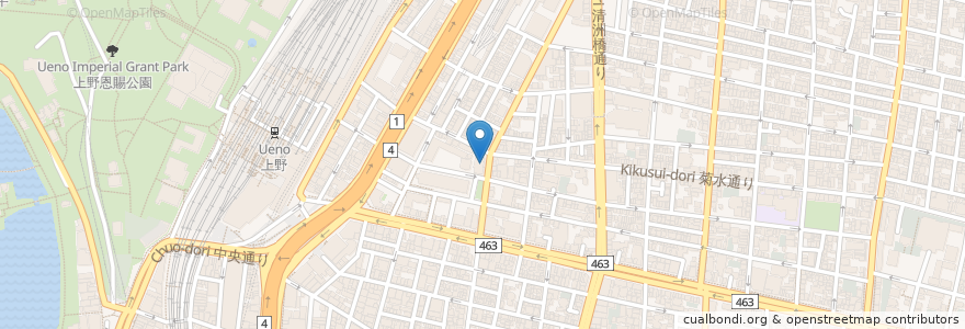 Mapa de ubicacion de なかむら歯科医院 en ژاپن, 東京都, 台東区.
