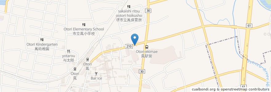 Mapa de ubicacion de Andante en Japan, Osaka Prefecture, Sakai, Nishi Ward.