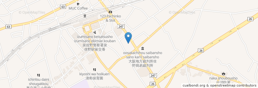 Mapa de ubicacion de 鮨ふじ田 en 日本, 大阪府, 泉佐野市.